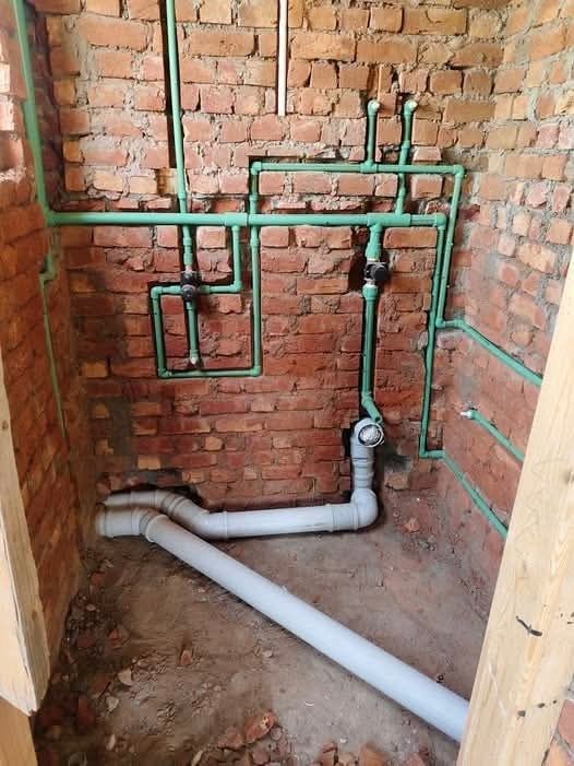 Water meter and pipework installation